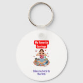 Retro 90s Nostalgie Meisje Esthetiek Sleutelhanger (Voorkant)