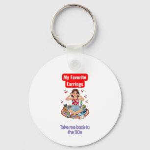 Retro 90s Nostalgie Meisje Esthetiek Sleutelhanger