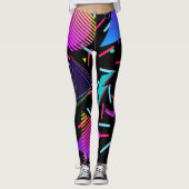Retro 90s Nostalgische Leggings (Voorkant)