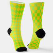 Retro 90s Ongematchte Geruite Oneven Sokken (Gebogen)