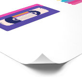 Retro 90s Party Custom Name Happy Birthday Poster (Hoek)