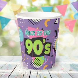 Retro 90's Party papieren bekers