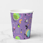 Retro 90's Party papieren bekers (Achterkant)