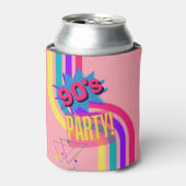 Retro 90's Party Roze Nostalgische Verjaardag Blikjeskoeler (Blikje Voorkant)
