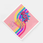 Retro 90's Party Roze Nostalgische Verjaardag Servet (Hoek)