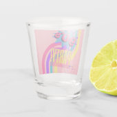 Retro 90's Party Roze Nostalgische Verjaardag Shot Glas (Achterkant)