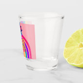 Retro 90's Party Roze Nostalgische Verjaardag Shot Glas (Rechts)