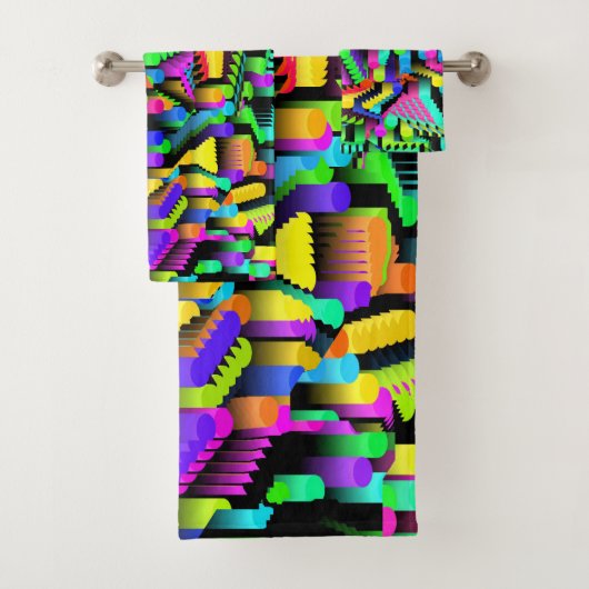 RETRO 90S PATROON ACCENT BAD HANDDOEK (Insitu)