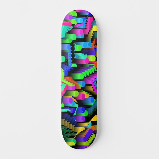 RETRO 90S PATROON PERSOONLIJK SKATEBOARD (Voorkant)