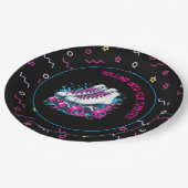 Retro 90s Roller Skating Party Papieren Bordje (Gekanteld)