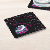 Retro 90s Rolschaatsen Party Kartonnen Onderzetters (Gebogen)