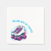 Retro 90s Rolschaatsen Party Servet (Voorkant)
