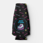 Retro 90's Rolschaatsen Verjaardagsfeest Flesjeskoeler (Voorkant)