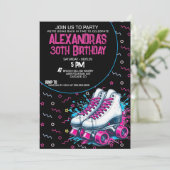 Retro 90's Rolschaatsen Verjaardagsfeest Kaart (Staand voorkant)