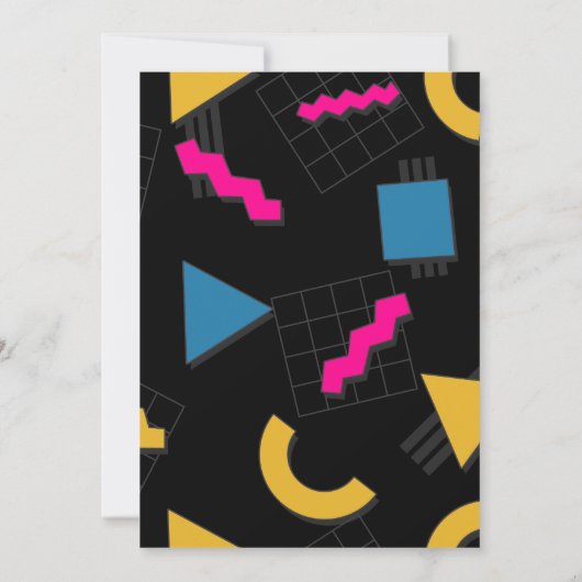 Retro 90's Rolschaatsen Verjaardagsfeest Kaart (Achterkant)