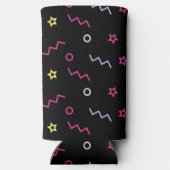 Retro 90's Rolschaatsen Verjaardagsfeest Seltzer Blikjeskoeler (Achterkant)