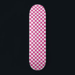 Retro 90s Roze Gecontroleerd Controlebord van het  Persoonlijk Skateboard<br><div class="desc">Roze gecontroleerd Patroonretro 90s Checkerboard Skateboard</div>
