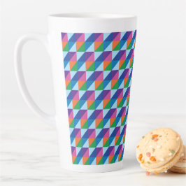 Retro 90s Sfeer Geometrische Driehoek Abstract Latte Mok