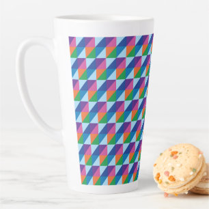 Retro 90s Sfeer Geometrische Driehoek Abstract Latte Mok