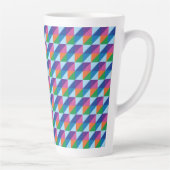 Retro 90s Sfeer Geometrische Driehoek Abstract Latte Mok (Rechts)