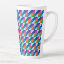 Retro 90s Sfeer Geometrische Driehoek Abstract Latte Mok