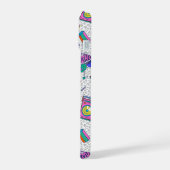 Retro 90s Skate Party Patroon iPhone 15 Case (Linkerkant)
