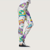 Retro 90s Skate Party Patroon Leggings (Rechts)