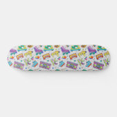 Retro 90s Skate Party Patroon Persoonlijk Skateboard (Horizontaal)