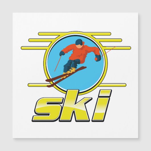 Retro 90s ski logo (Voorkant)