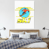 Retro 90s ski logo canvas afdruk (Insitu (Slaapkamer))