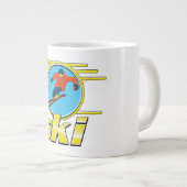 Retro 90s ski logo grote koffiekop (Voorkant rechts)