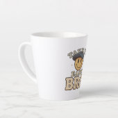 Retro 90s Smiley met een Hoed Latte Mok (Linkerhoek)