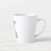 Retro 90s Smiley met een Hoed Latte Mok (Rechts)