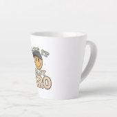 Retro 90s Smiley with a Hat Latte Mok (Rechterhoek)