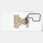 Retro 90s Smiley with a Hat Samsung Galaxy Hoesje (Achterkant horizontaal)