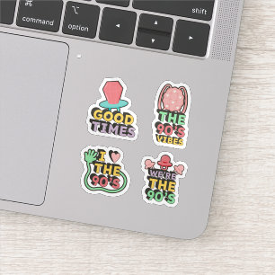 Retro 90's sticker set