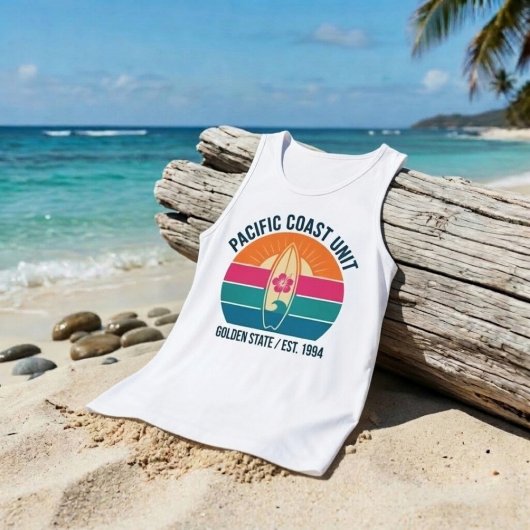 Retro 90s strandkleding - Pacific Coast Surf Tank