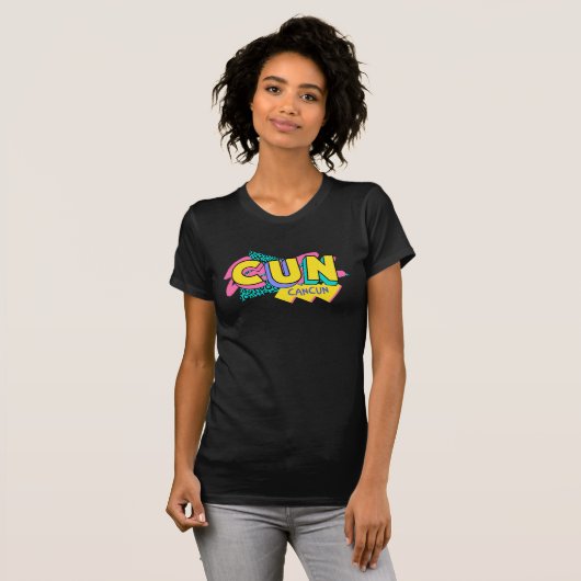 Retro 90s Style Cancun // CUN T-shirt (Voorkant volledig)