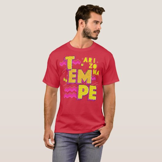Retro 90s Tempe Arizona T-shirt (Voorkant volledig)