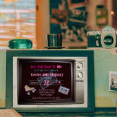 Retro 90's thema Oude tv-verjaardag Kaart