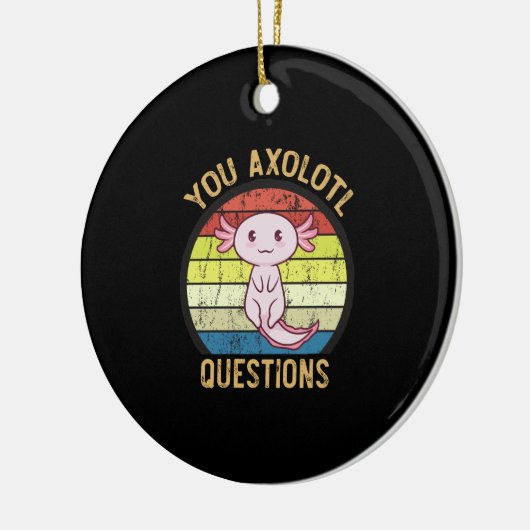 Retro 90s U Axolotl Vragen Zonnetijd Keramisch Ornament (Links)