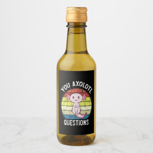 Retro 90s U Axolotl Vragen  Zonnetijd Wijn Etiket