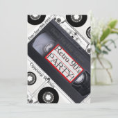 Retro 90's uitnodiging voor de technische dekking (Staand voorkant)