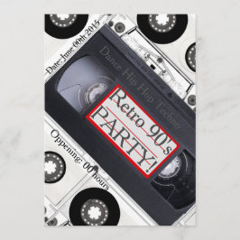 Retro 90's uitnodiging voor de technische dekking