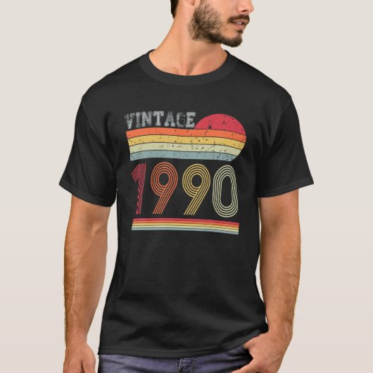 Retro  90's verjaardag 1990 voor vrouwen t-shirt (Voorkant)