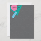 Retro 90's verjaardagsfeest uitnodiging (Achterkant)