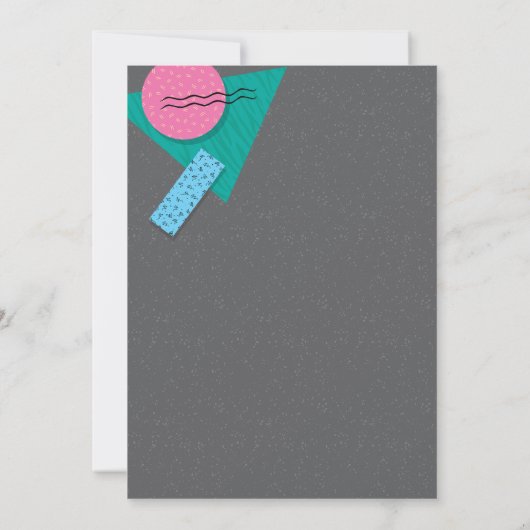 Retro 90's verjaardagsfeest uitnodiging (Achterkant)