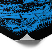 Retro 90s Zomer Vibes Kat Camping Grappige Kat Mem Poster (Hoek)