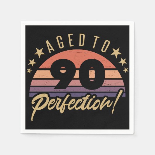Retro 90th Birthday Humor Servet (Voorkant)