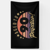 Retro 90th Birthday Humor Spandoek (Verticaal)
